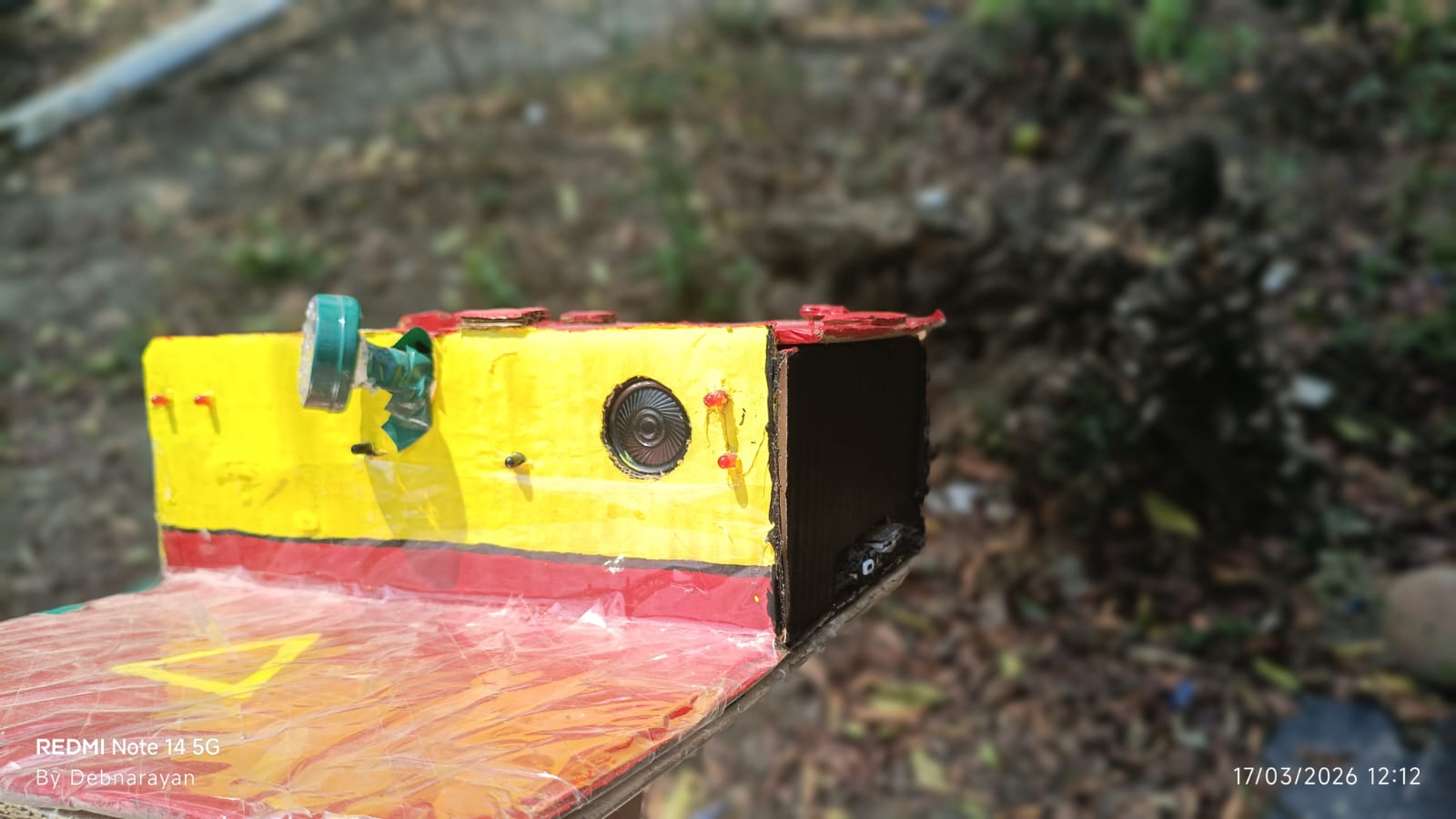Side view of fire detector model
