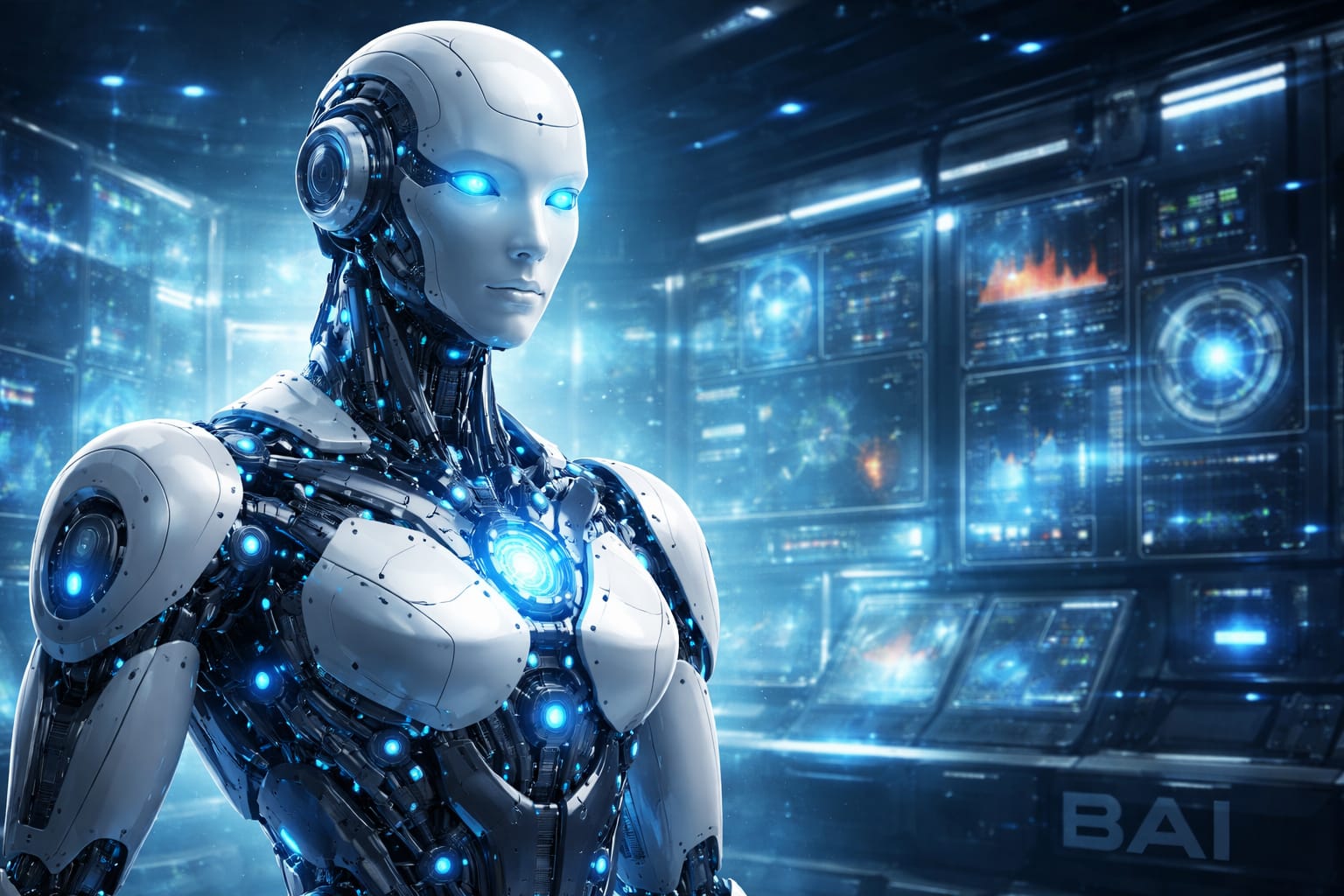 Futuristic BAI robot visual